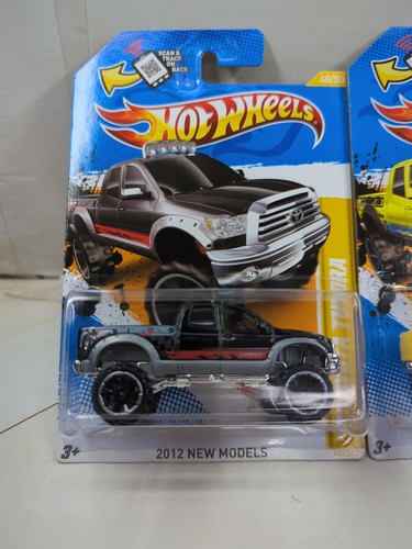 Lot of 2 - 2012 Hot Wheels New Models - '10 Toyota Tundra - Yellow & Black - Picture 2 of 4