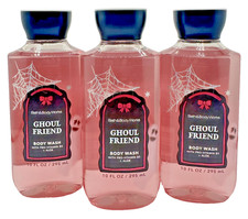 NEW Bath  Body Works Lot of 3 Bottles Halloween Ghoul Friend Wash Shower 10 oz