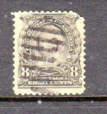 #306 8 CENT MARTHA WASHINGTON FANCY CANCEL USED e
