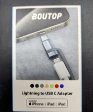 Boutop Lightning To USB C Charging Adapter MFI Licensed 3 Units Included Ipad