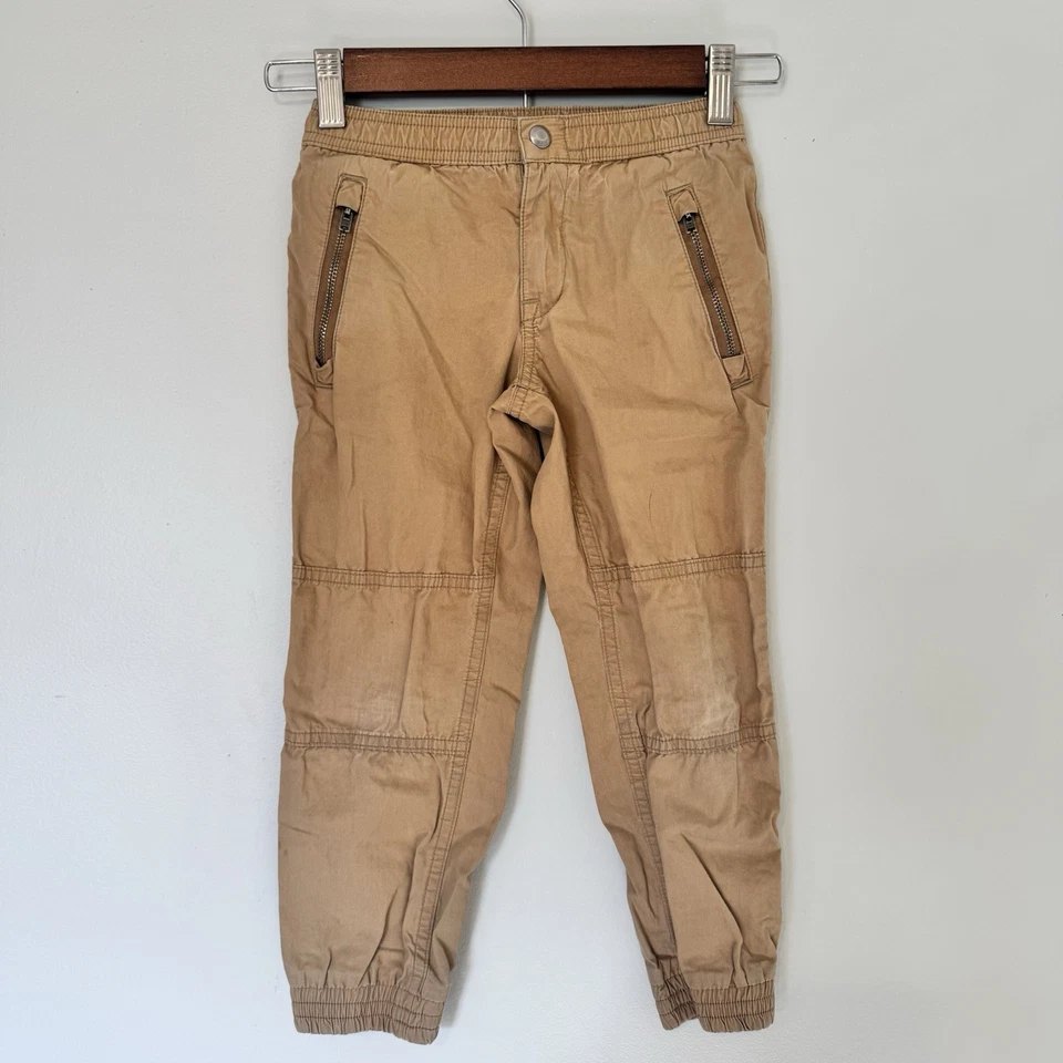 Lote de pantalones jogger Polo Ralph Lauren para niños | camel y azul marino | cremallera de popelina | talla 5 Foto 2 de 4