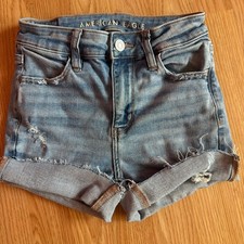 American Eagle Distressed Cutoff Jean Shorts Size 0