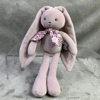 Kaloo Lapinoo Pink Bunny Rabbit Plush Ribbed Sewn Eyes Long Ears Bow Lovey 2023 - Image 1 of 4