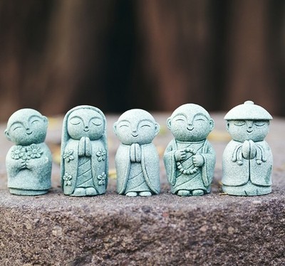1 set Jizo Statue Jizo Buddha für Ihr Haus oder Garten Outdoor Dekoration Art