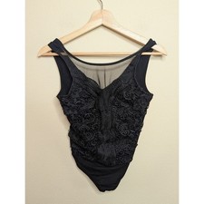 Lulus Black Lace Sleeveless Bodysuit Size Medium
