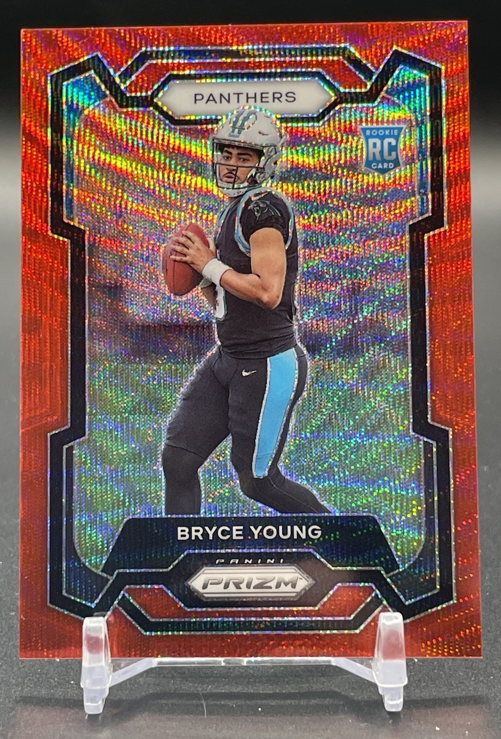 2023 Panini Prizm Bryce Young RC Red Wave /149 Rookie #311 Carolina Panthers