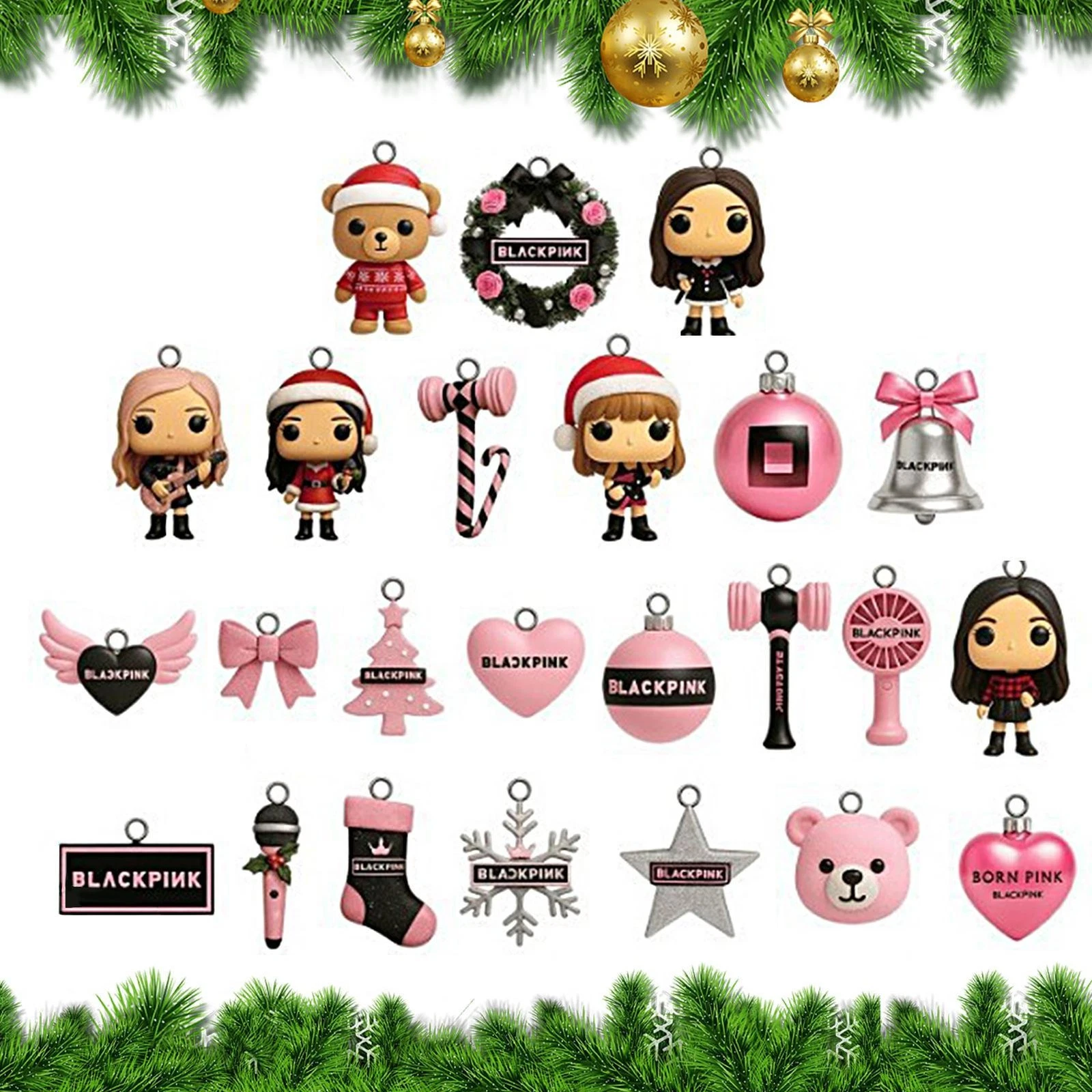 24 Days Blackpink Advent Calendar 2025 Christmas Countdown Calendar 2D Acrylic