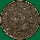 1906 Indian Head Cent Extremely Fine XF Coin #38241
