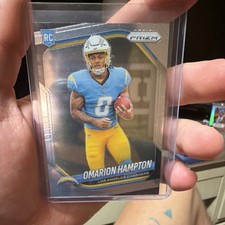 Panini 2025 Prizm Football Omarion Hampton #355 Chargers Rookie Card