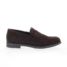 Rockport Sutton RMSUTTON Mens Brown Suede Loafers & Slip Ons Penny Shoes
