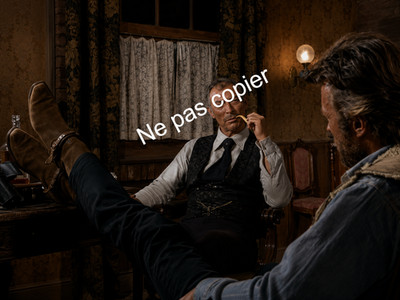 Foto 13x18 Lee Van Cleef und Clint Eastwood Für ein paar Dollar mehr