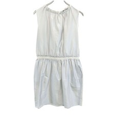 D&G 100% silk No sleeve mini dress 44 Silver DOLCE&GABBANA Women