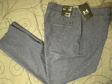 UNDER ARMOUR GOLF VENTED 410 HEATHER BLUE STRAIGHT PANTS SIZE 36 X 30 MEN 85