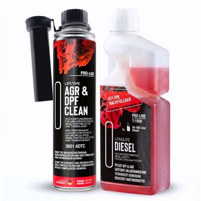 LIFETIME DPF Reiniger + Diesel Additiv Set   AGR & DPF Reinigungs-Kur 900 ml