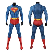 Clark Kent Cosplay Costume 3D Print Bodysuit with Cloak David Corenswet Movie Co