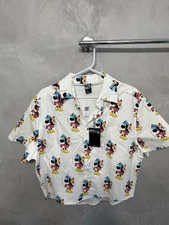 Disney Minnie Mouse Button Down Shirt Size Large Cakeworthy