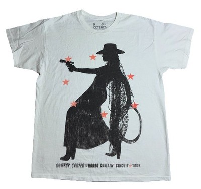 Beyonce Most Wanted Tee M White Cowboy Carter Tour 2025 Merch NEW *flaws