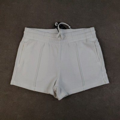 Greyson Archer Shorts Womens Small White Golf Fleece Drawstring Pull On Casual Z
