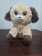 Spark Create Imagine Puppy Dog Plush Beige Brown Sitting Rainbow Sparkle Eyes