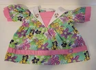 Vintage Cabbage Patch Kid Multi Color Floral Dress 90s Pink and Green