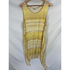 CATO Yellow Sharkbite Hem Stripe Dress Size 18/20W