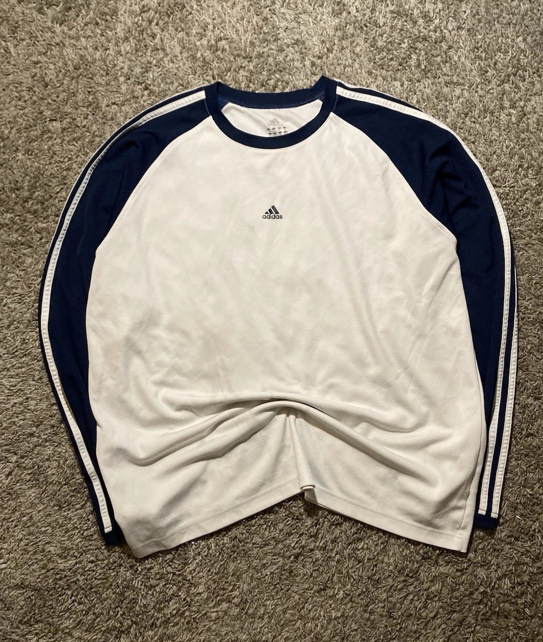 Fairly Used Adidas Blue & White Long Sleeve Jersey Men’s XL