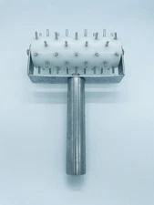 5" Wide Dough Docker 3/8" Stainless Steel Pins Heavy Duty Commercial Bake Roller