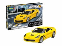 Revell 07449 1:25, 2014 Corvette Stingray Gelb Easy Click Modellbau