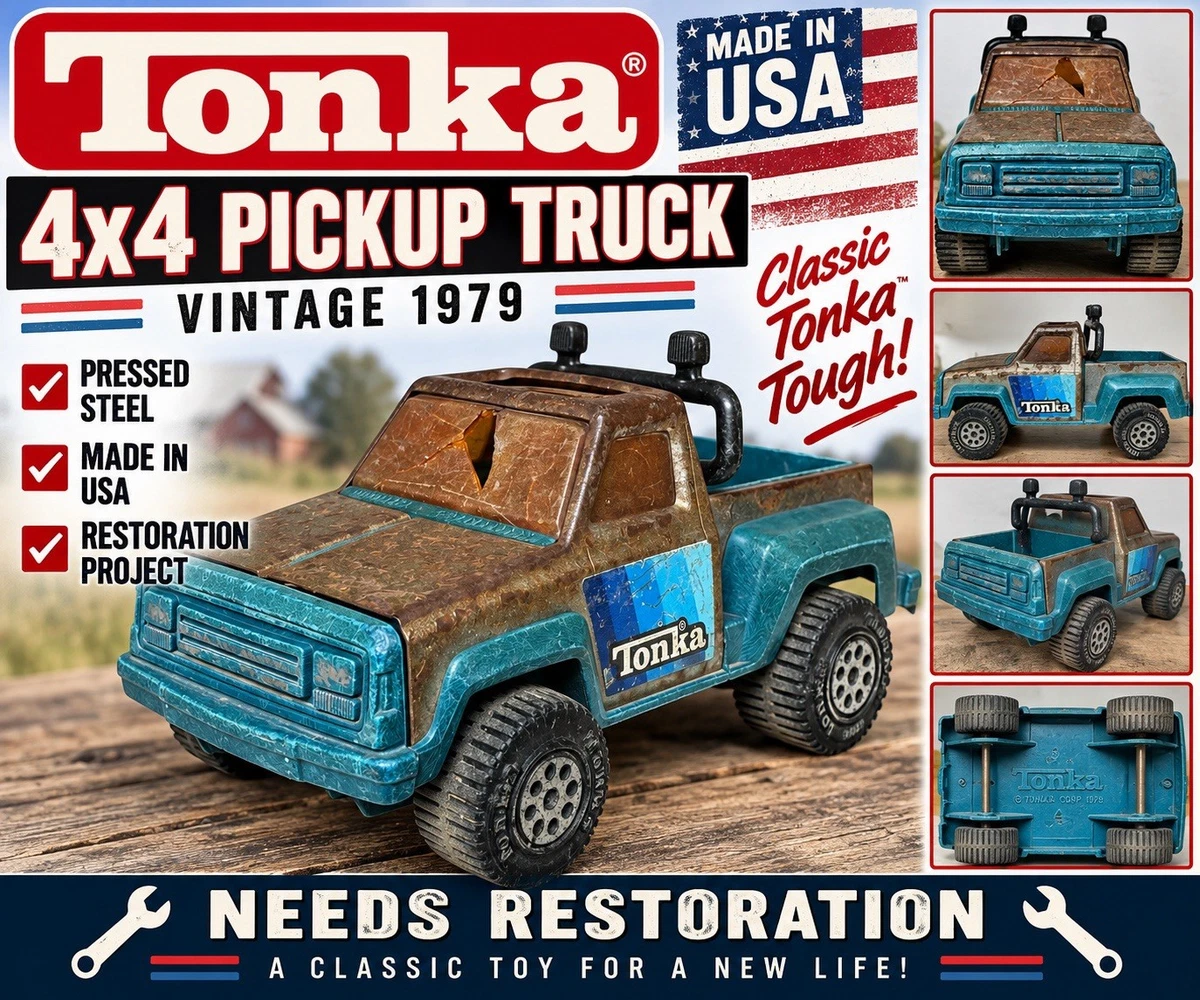 25+ Tonka Blue Vintage Manufacture Diecast Pickup Trucks for sale