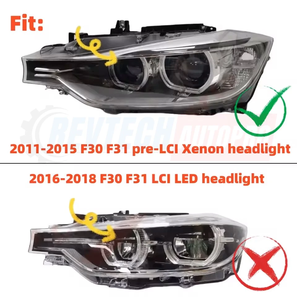 Yellow DRL LED Boards For 2012-16 BMW F30 320i 328i 335i Pre-LCI Xenon Headlight Foto 2 de 4
