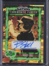 2026 Leaf Baseball Nation Brady Ebel Green Cracked Ice Auto #/5