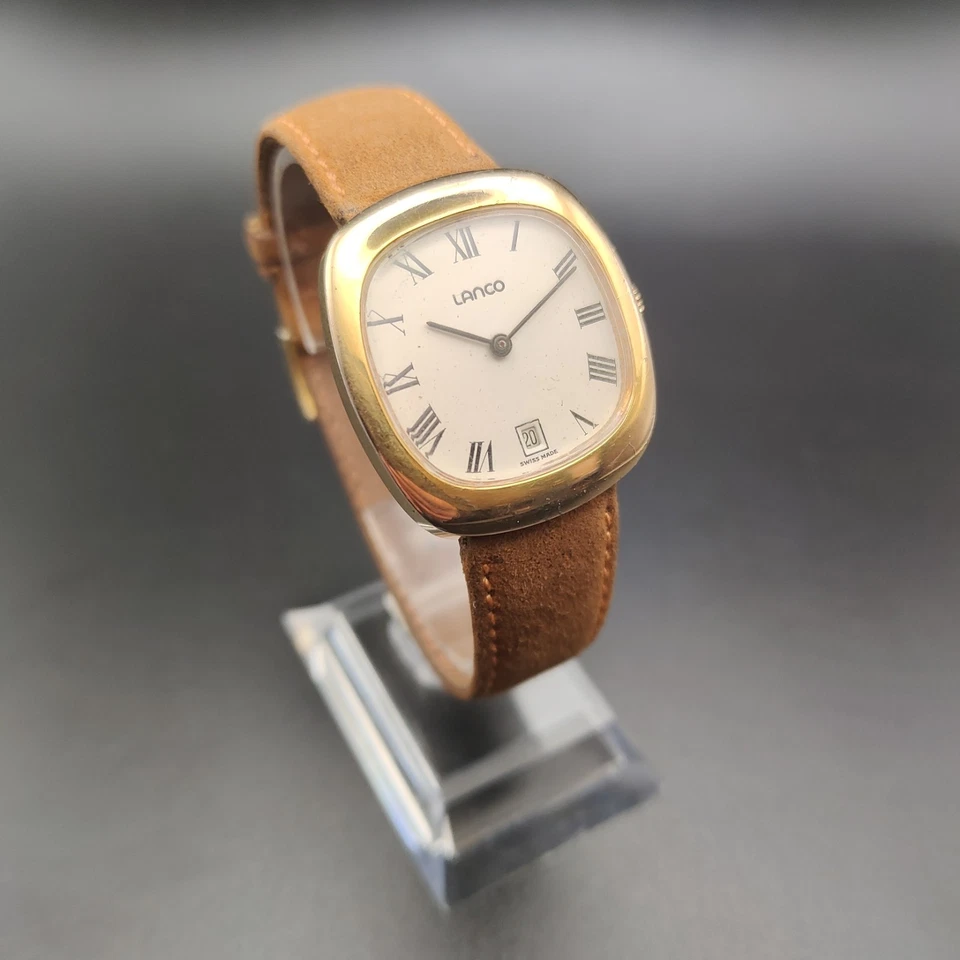 Lanco Cioccolatino Orologio Vintage Watch Uhr 31x36mm Sgt 200-1 From '70 GWO Foto 3 de 4