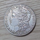 1891 Morgan Silver Dollar $1 US Coin 0.900 Fine Silver Uncertified