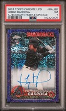 2024 TOPPS CHROME UPDATE CHROME BB UPDATE SER AUTOS JORGE BARROSA 231/299 PSA 7