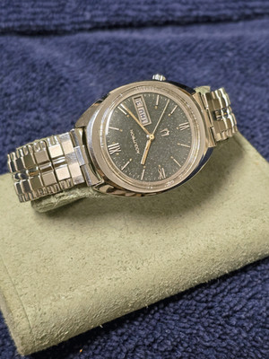 Vintage All Original Accutron 218 Day-Date All Stainless Steel Model RUNNING