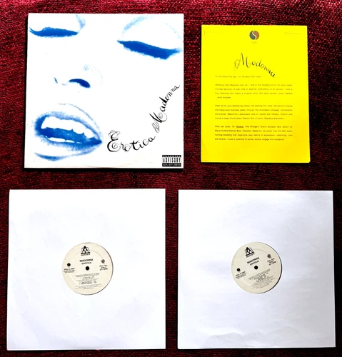 MADONNA EROTICA VINYL DJ PROMO RECORD & SEX BOOK ALBUM PRESS RELEASE LOT LP PRO