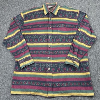Trader Jeans Company Hemd Herren Medium Aztec AOP Navajo Cowboy geometrisches Muster