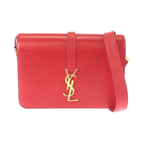 SAINT LAURENT YSL Universite GN2357 403 0914 Shoulder Bag Pochette Red leather