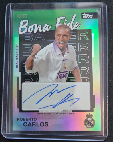Roberto Carlos Auto /99 Bona Fide Baller Topps Real Madrid Team Set 2025/26