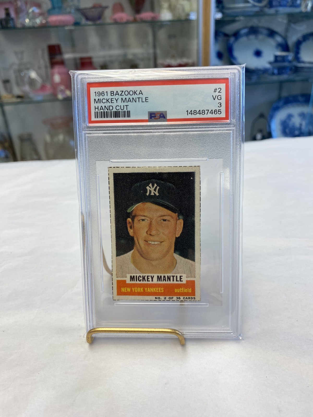 Vintage Sports Baseball Card - 1961 Bazooka Mickey Mantle PSA 3 view 14