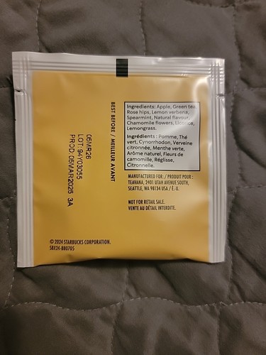 Starbucks Teavana Chamomile Mint Blossom Bouquet Green Tea Blend 100ct satchets - Picture 2 of 2