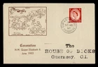 DR WHO 1953 GB GUERNSEY FDC QEII CORONATION QUAY M81376