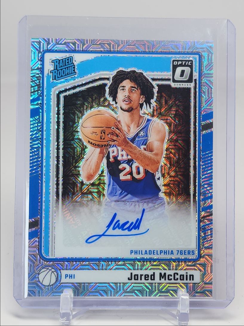 JARED MCCAIN 2024-25 DONRUSS OPTIC RATED ROOKIE CHOICE PRIZM RC AUTO Q2264