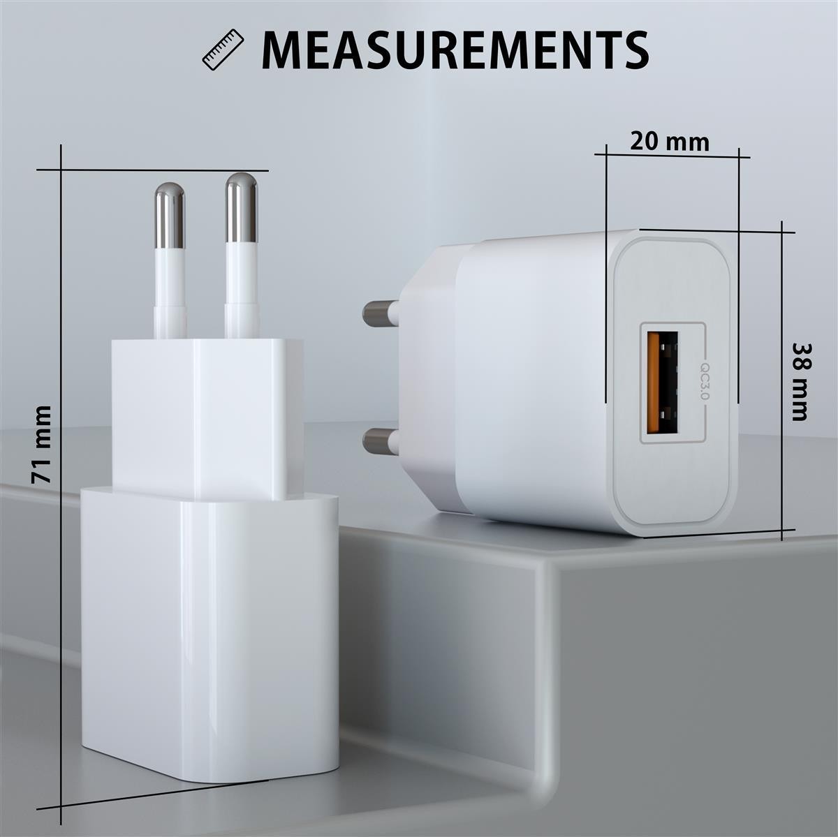 USB C Ladegerät 2x Netzteil Quick Charge 3.0 2x Typ C Kabel für iPad Samsung Wei