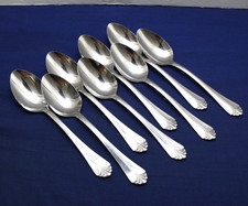 8 OVAL SOUP SPOONS GLOSSY SANTA BARBARA  TOWL...