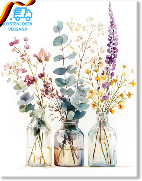 Lzlhde Diamond Painting Blumen Diamond Painting Erwachsene 5D Diamant Painting B-image