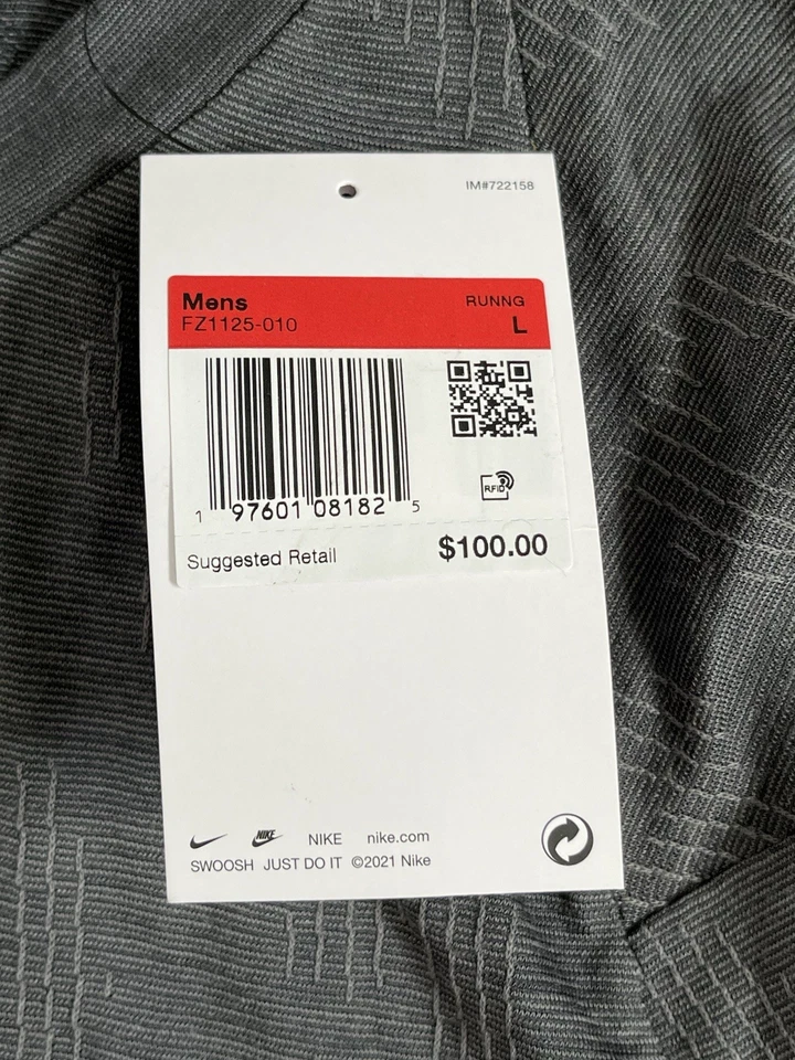 Nike Therma Fit ADV Running Division Long Sleeve Shirt ‘Gray’ (size mens L) - Image 3 of 4