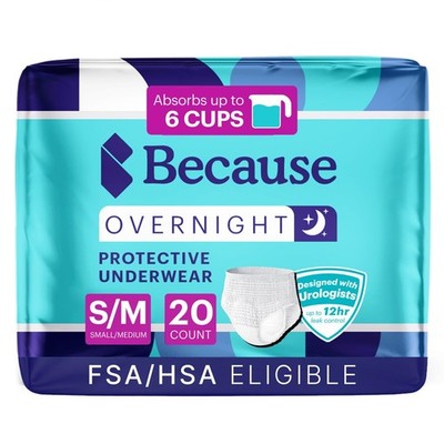 Because Overnight Absorbency Pull Ups  Adult Disposable Incontinence Underwea...