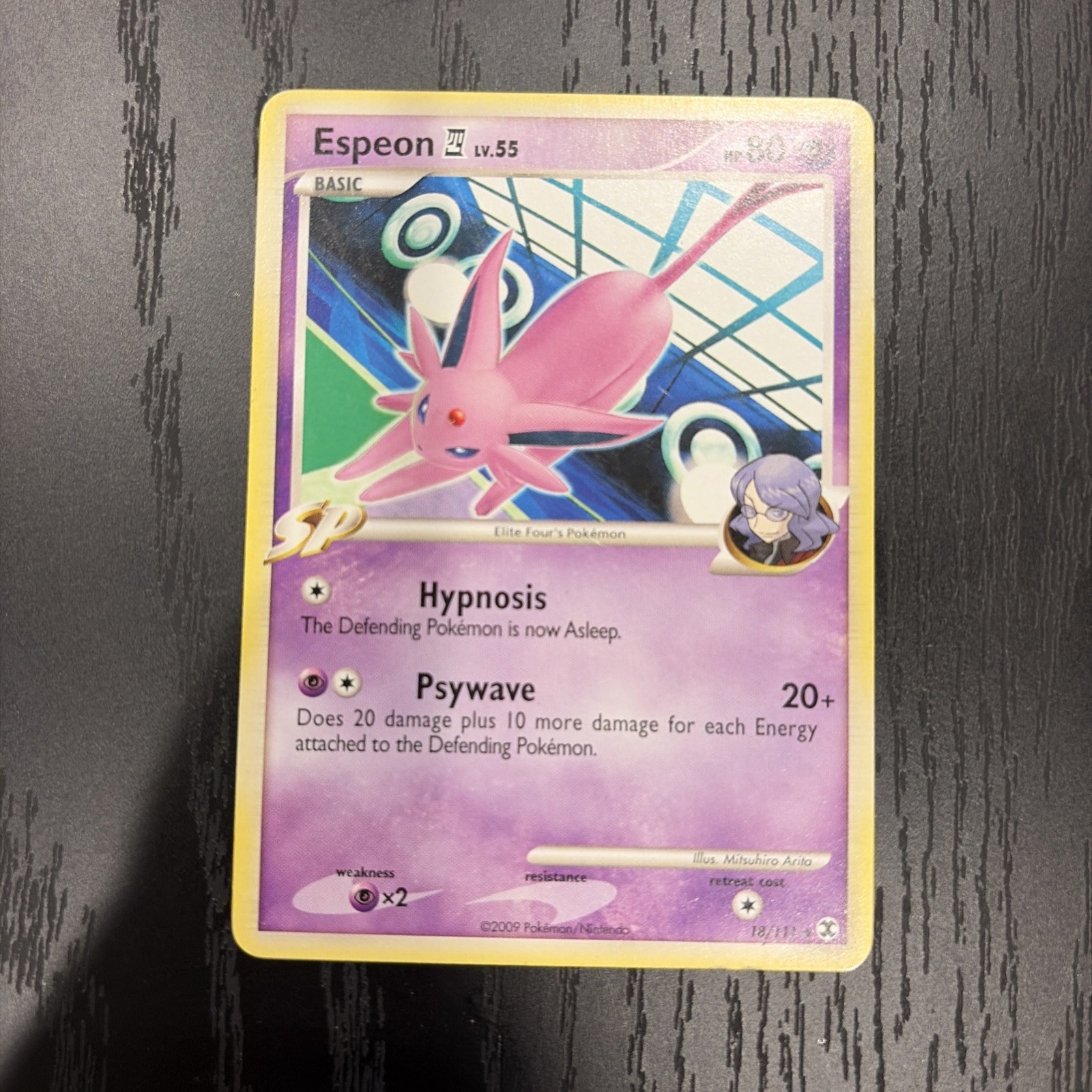 Pokémon TCG Espeon 18/111 Rising Rivals Regular Rare Card LP