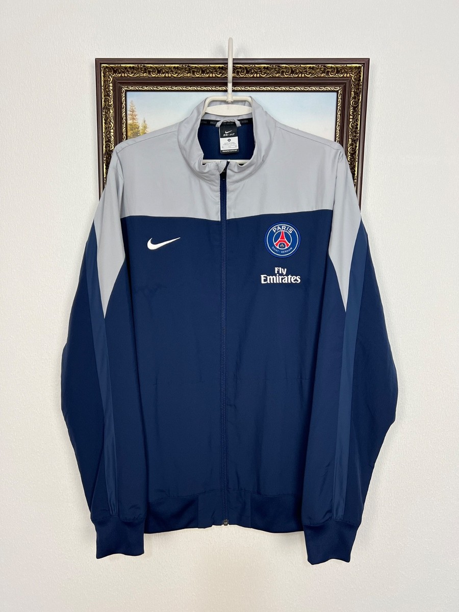 Vintage Nike PSG Paris-Saint Germain Football Blue Jacket Soccer